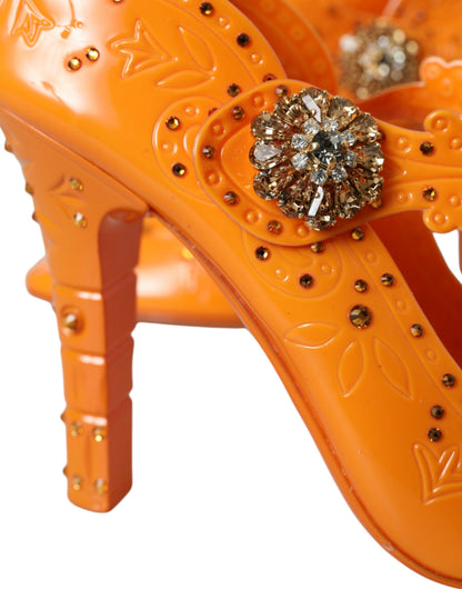 Oranje CINDERELLA Floral Crystal Pumps Schoenen