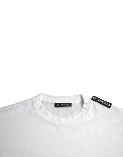 Off White katoenen jersey T-shirt met ronde hals