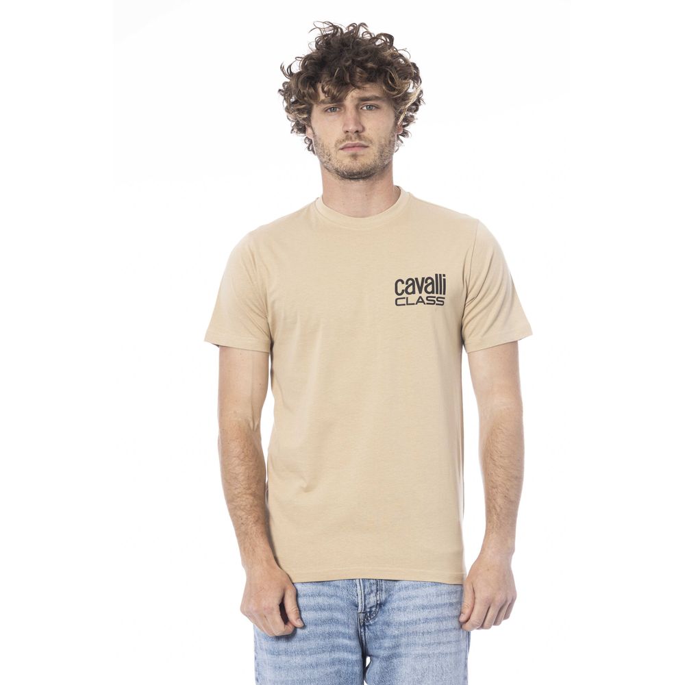 Beige katoenen heren T-shirt