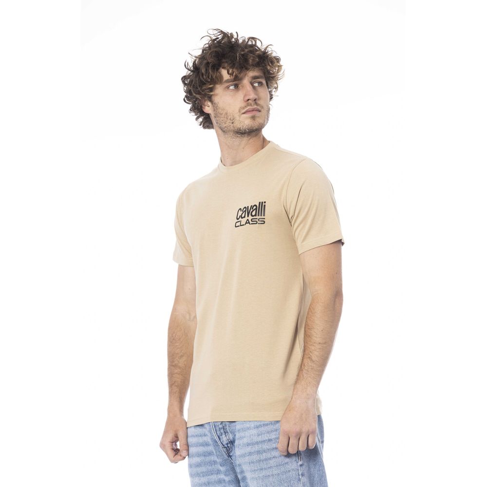 Beige katoenen heren T-shirt