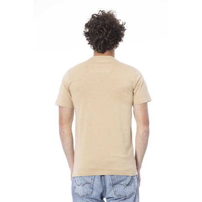 Beige katoenen heren T-shirt