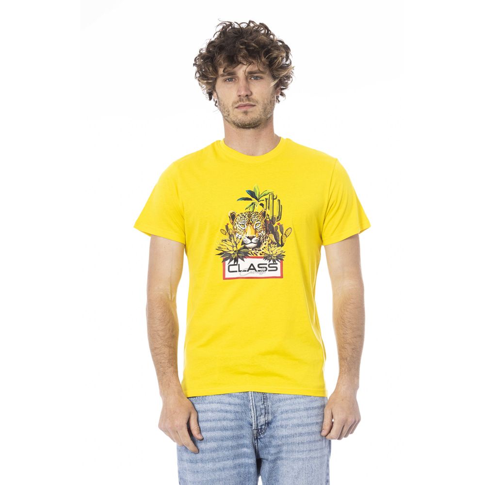 Geel katoenen heren T-shirt