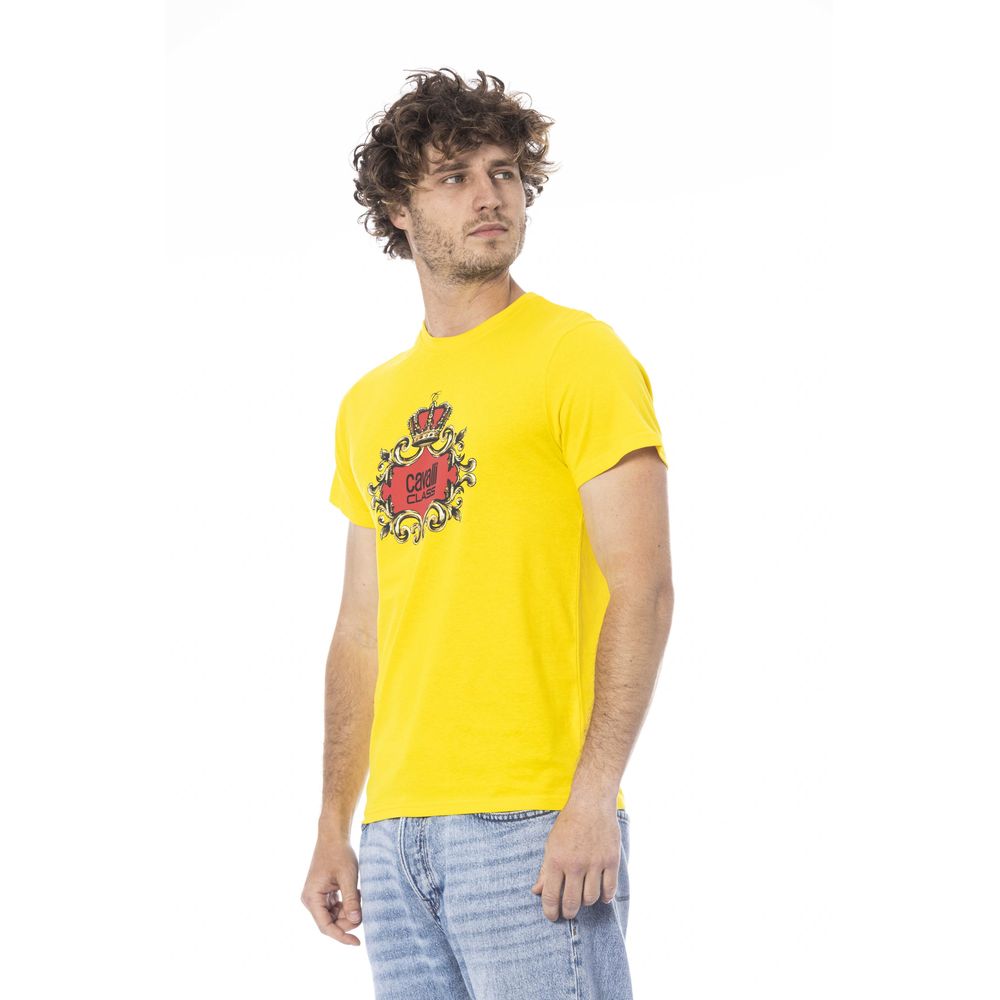 Yellow Cotton Men T-Shirt