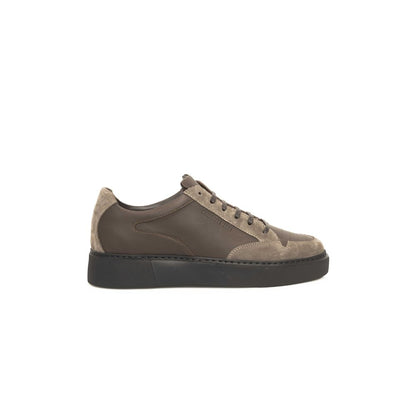 Beige leren herensneaker