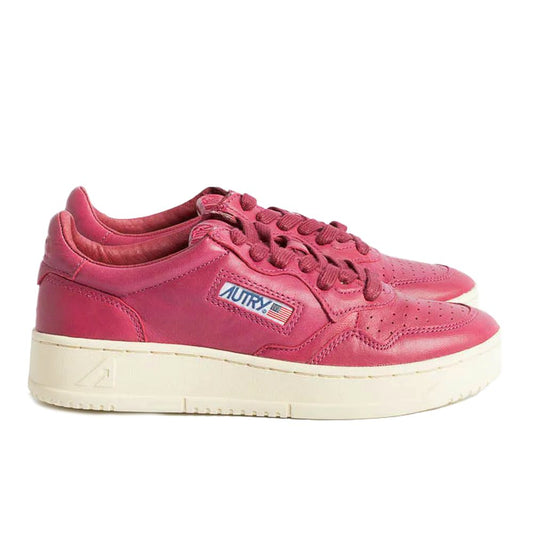 Fuchsia leren Di Capra sneaker