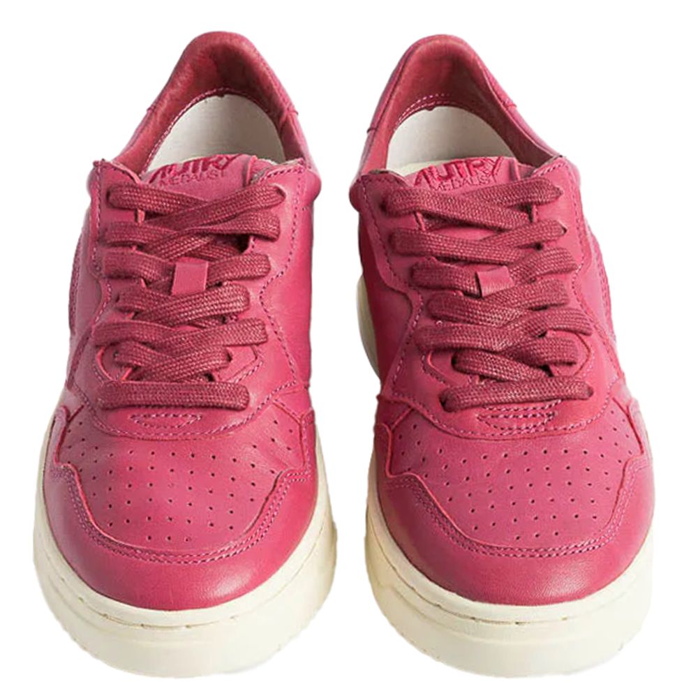 Fuchsia leren Di Capra sneaker