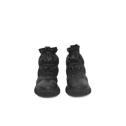 Black Leather Women Boot