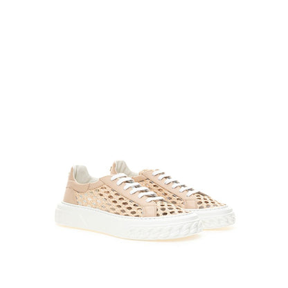 Casadei chique beige leren sneakers