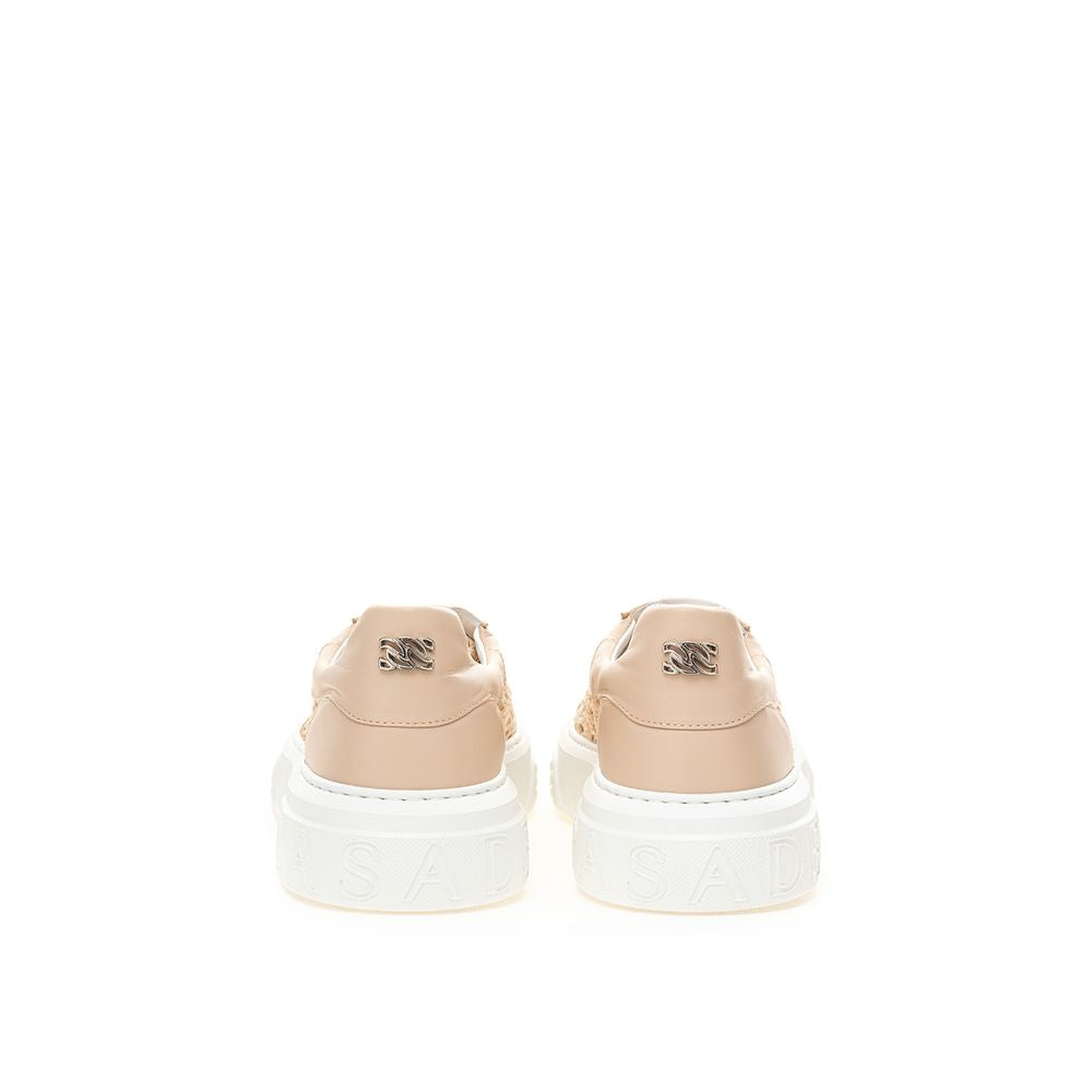 Casadei chique beige leren sneakers