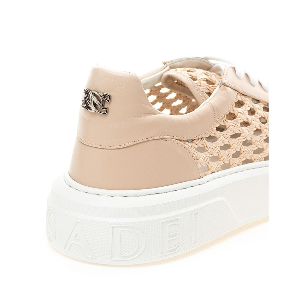 Casadei chique beige leren sneakers