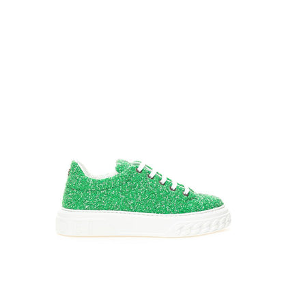 Emerald Elegance leren sneakers