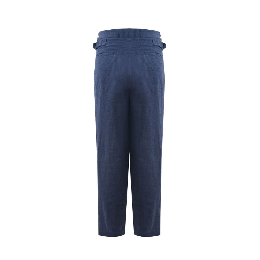 Elegante linnenblauwe broek voor heren