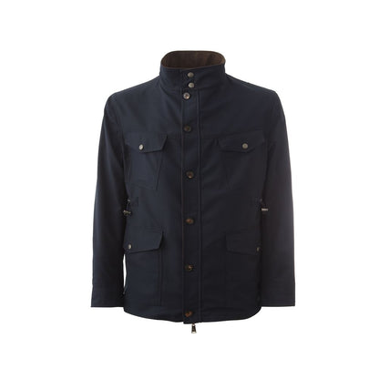 Elegant Wool Blue Jacket for Men