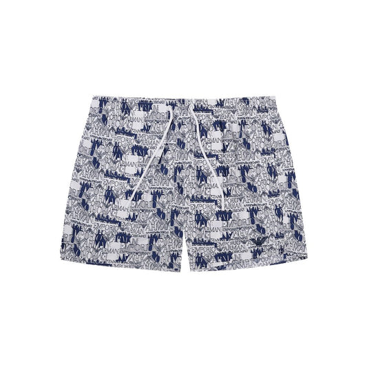 Elegante witte polyester zwemshorts