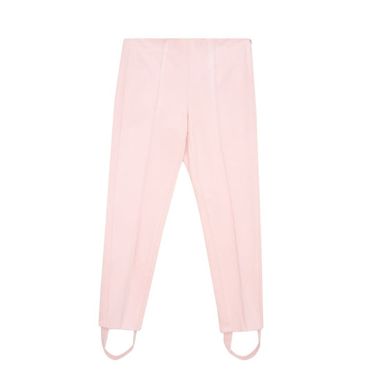 Elegante roze viscose broek voor een chique stijl