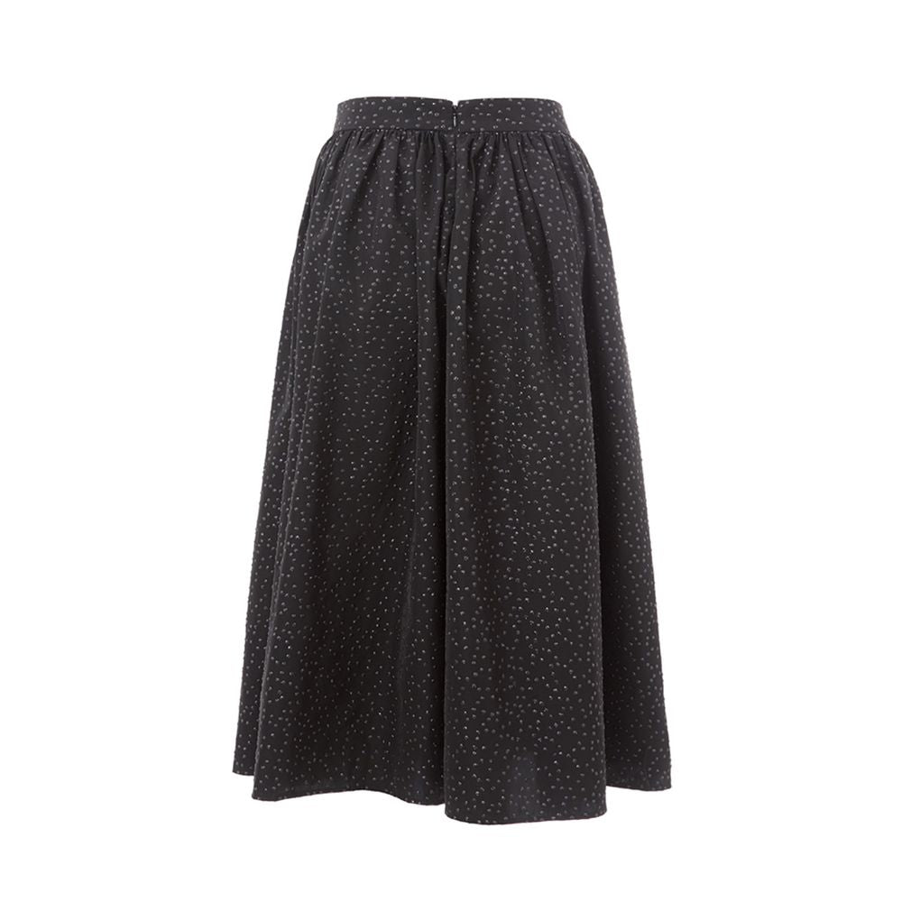 Elegante zwarte polyethyleen midi-rok