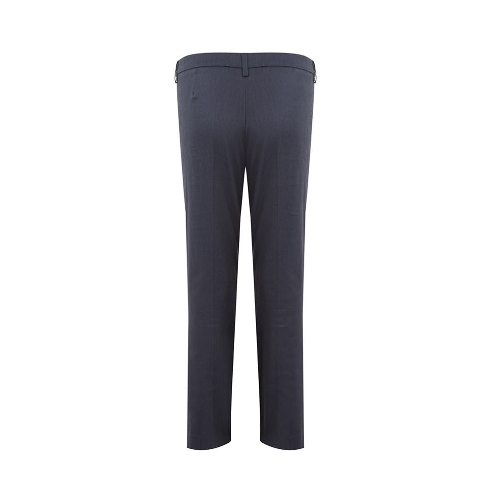 Chique blauwe linnen broek