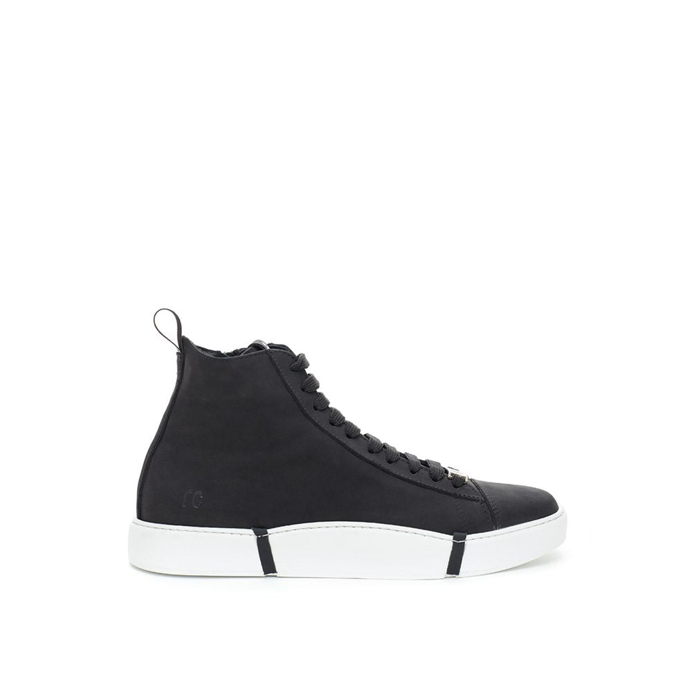 Elegante suède sneakers in chique zwart