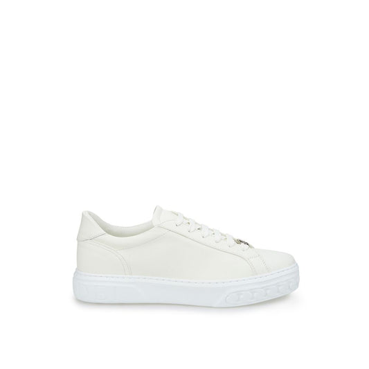 Strakke witte leren sneakers