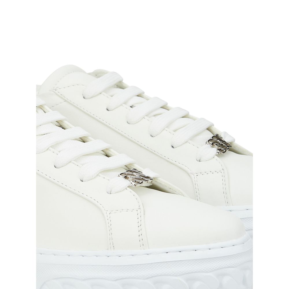 Strakke witte leren sneakers