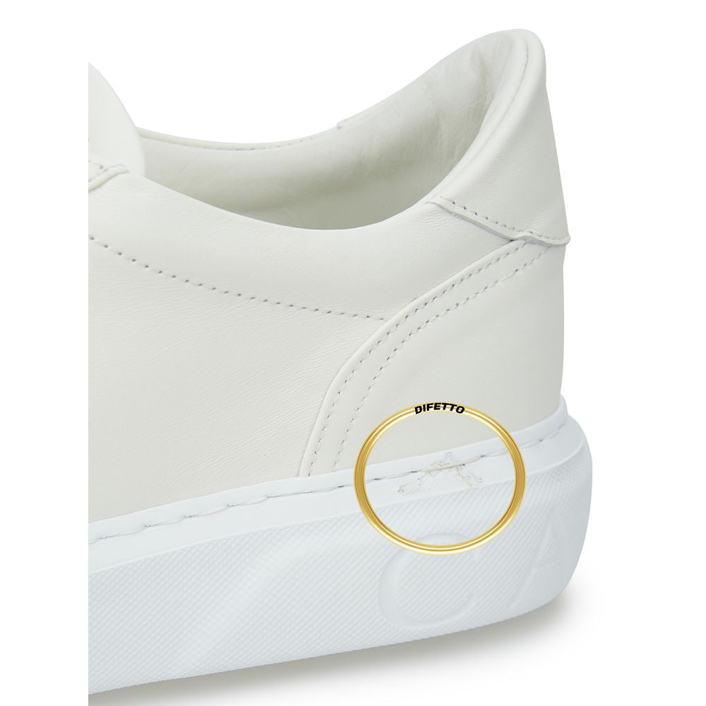 Strakke witte leren sneakers