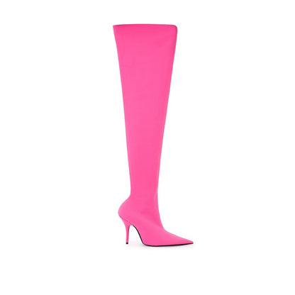 Elegante roze polyester enkellaarsjes