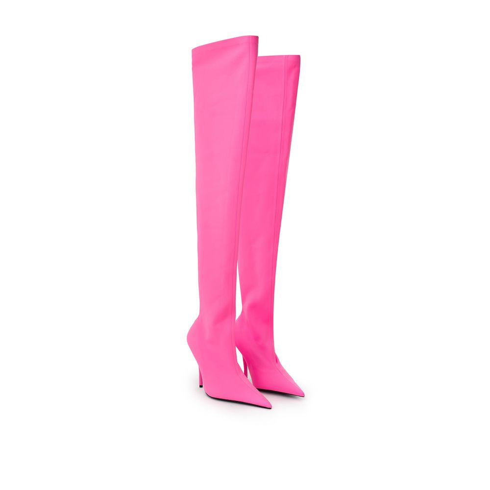 Elegante roze polyester enkellaarsjes