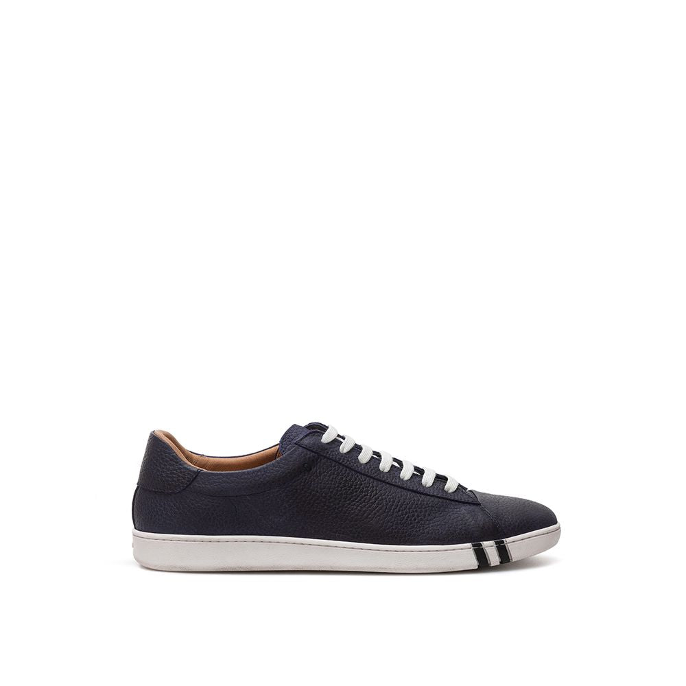 Elegante blauwe leren sneakers voor heren