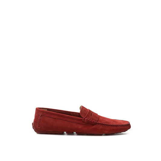 Elegante Bordeaux leren loafers voor heren