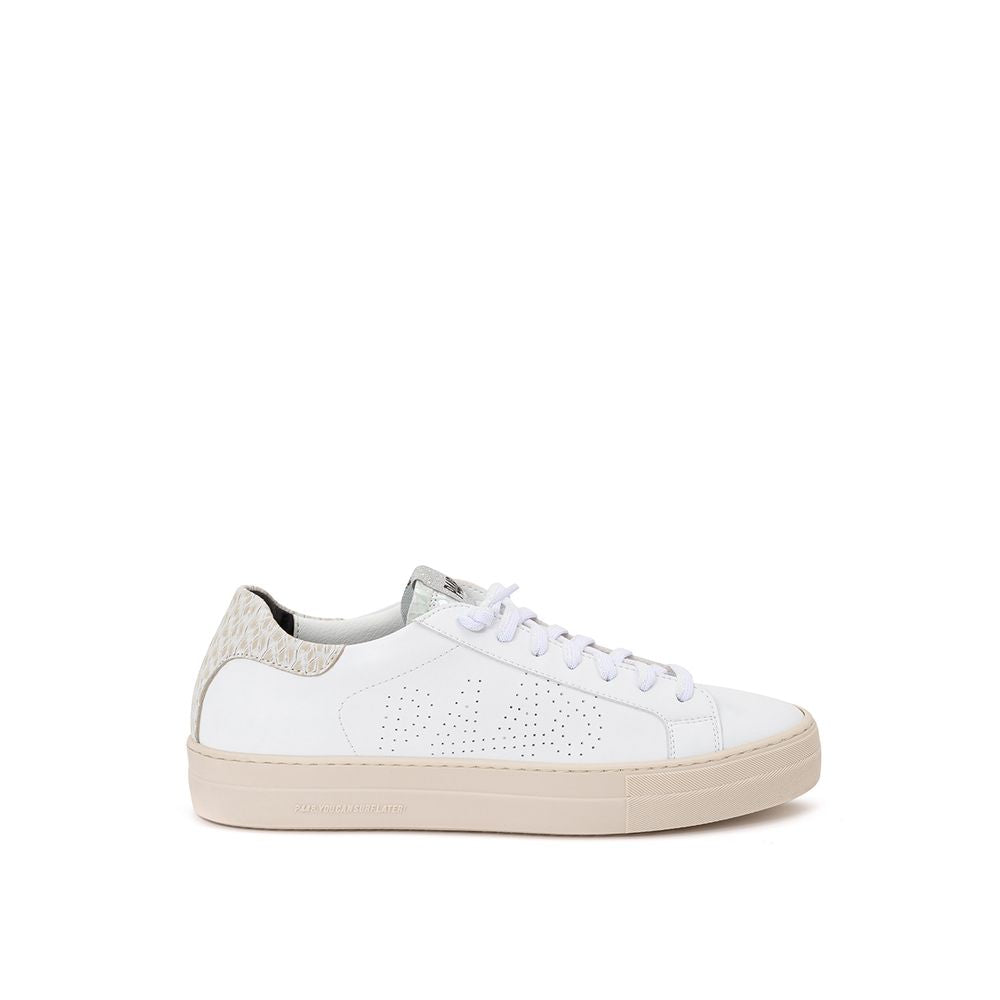 Witte leren sneakers Elegante casual schoenen