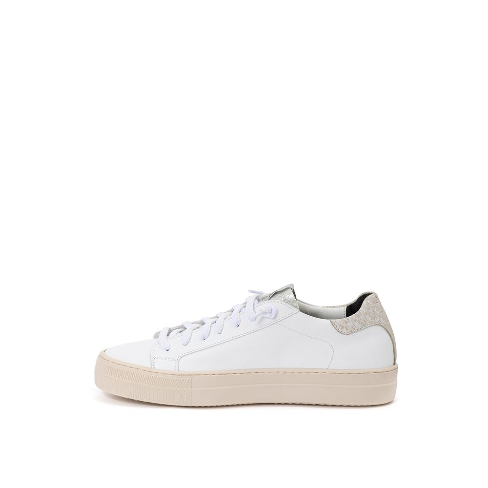 Witte leren sneakers Elegante casual schoenen