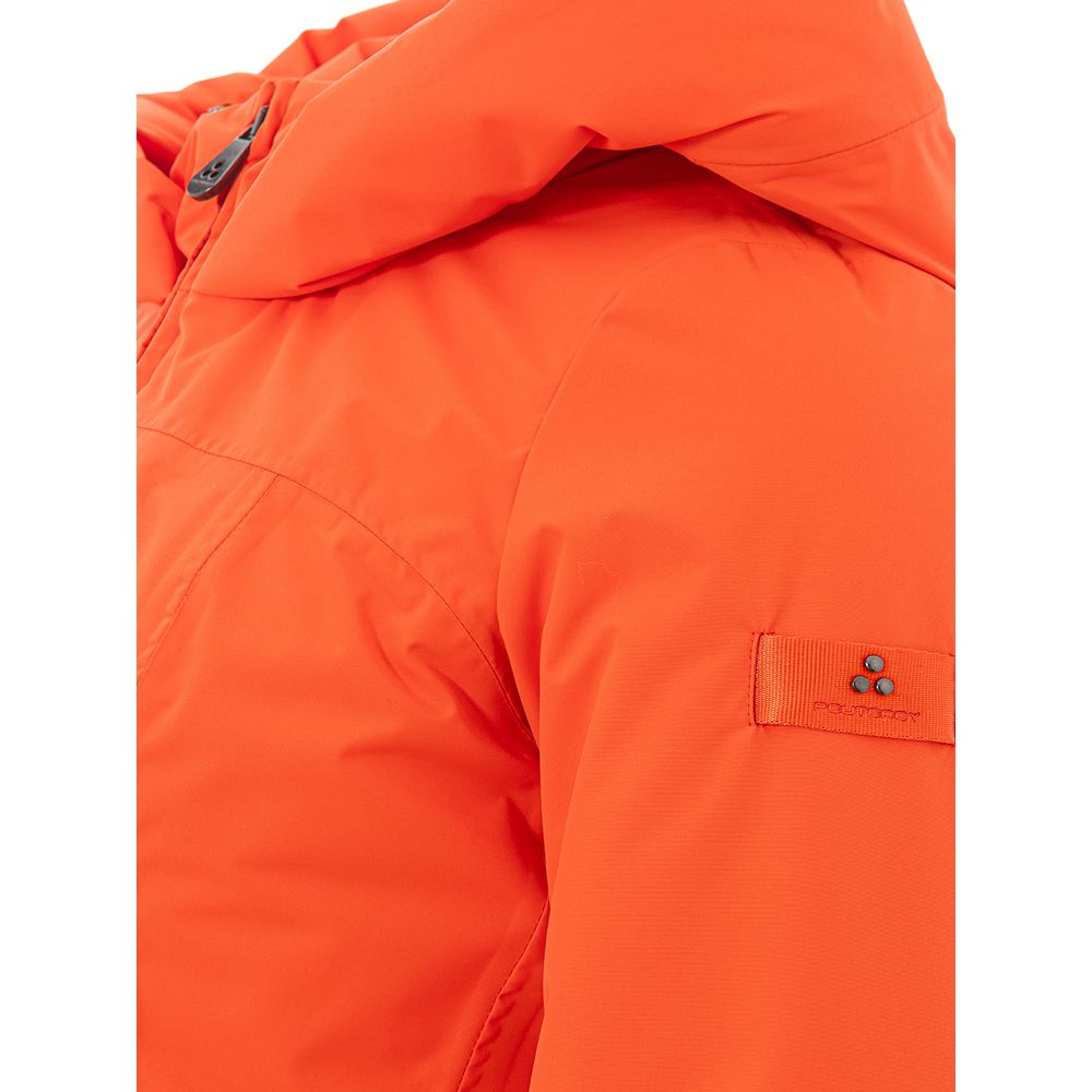 Elegante oranje polyester jas voor dames