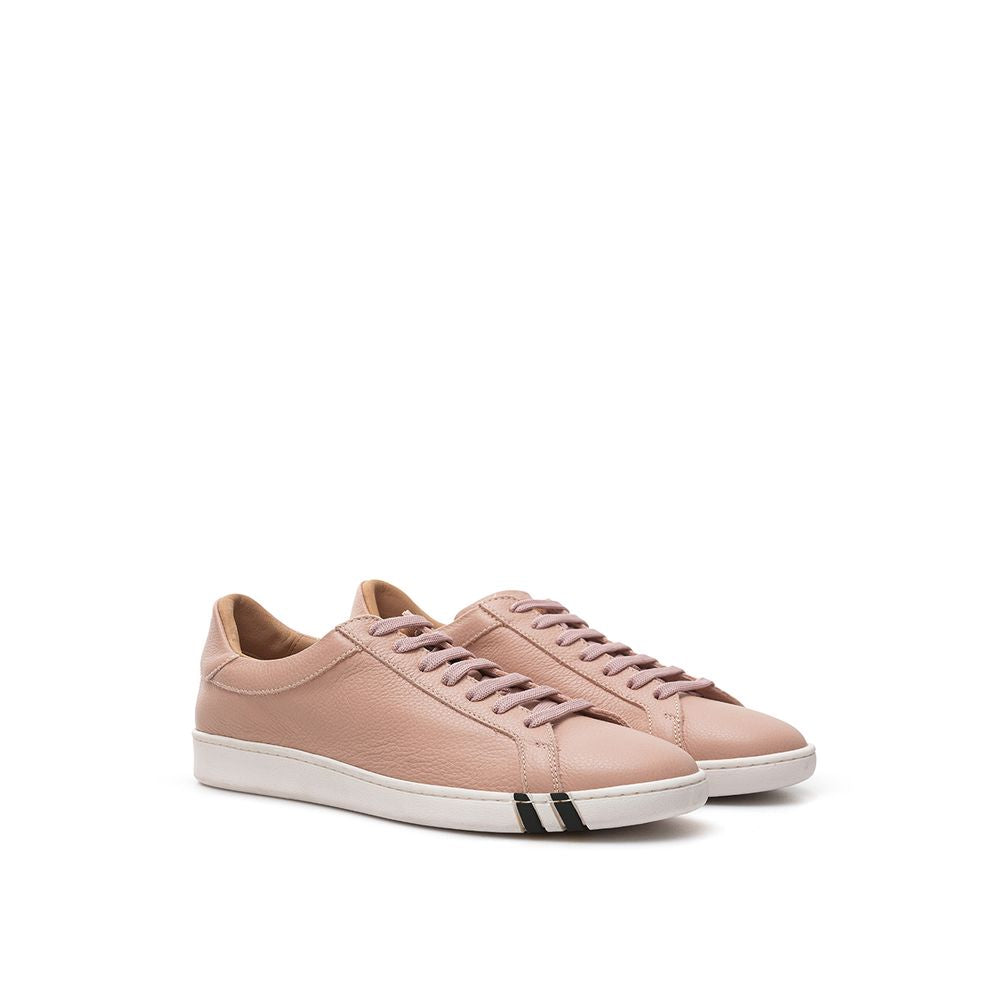 Elegante roze leren sneakers voor dames