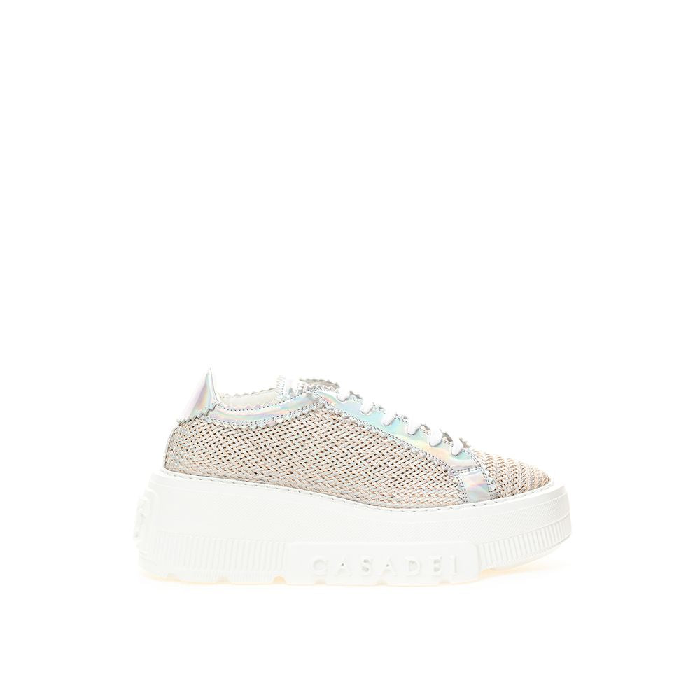 Eco leren beige sneakers