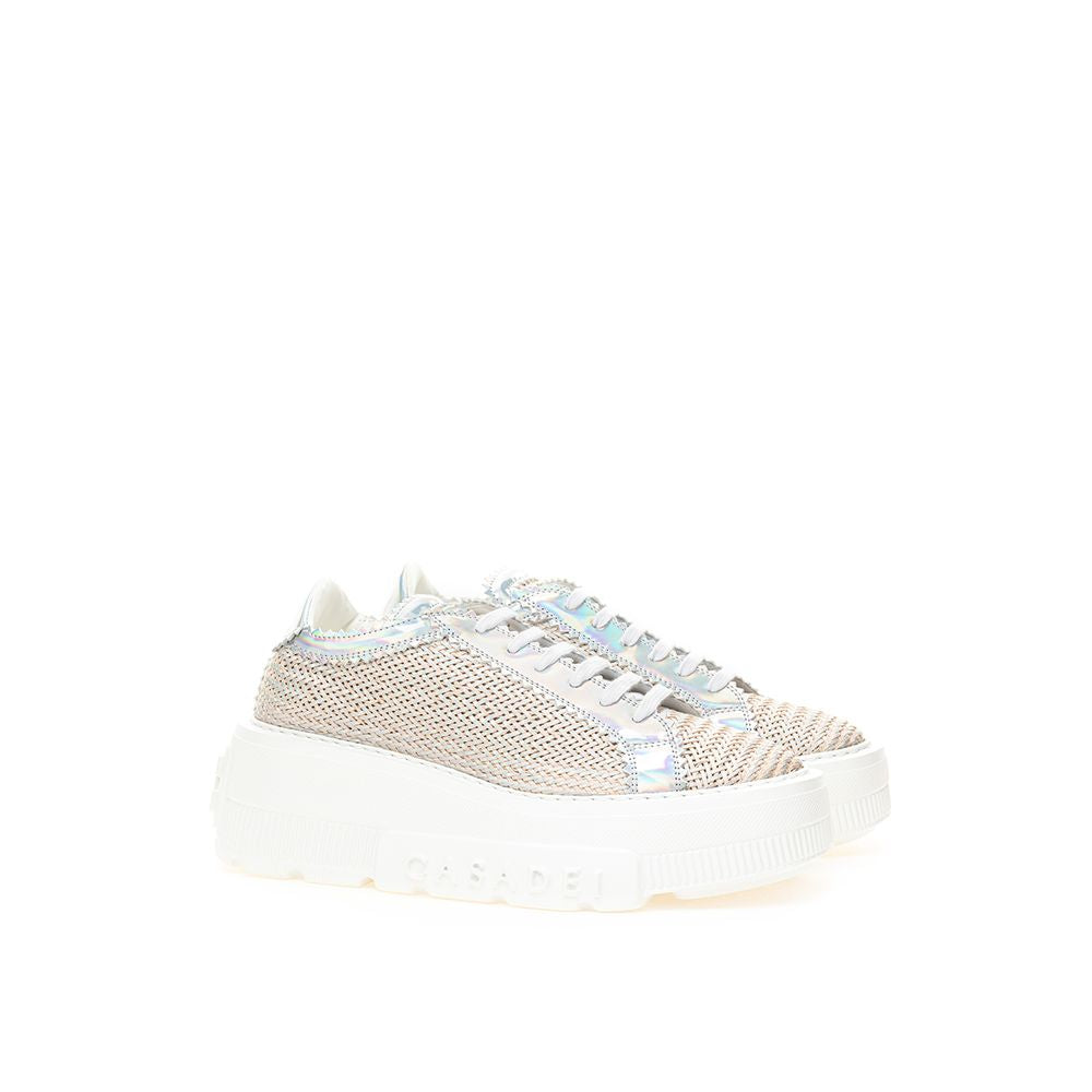 Eco leren beige sneakers