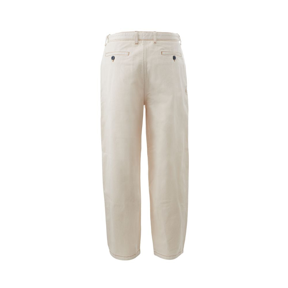 Beige katoenen chique broek