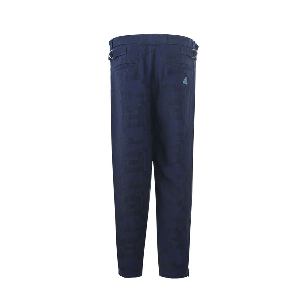 Blauwe linnen jeans en broek