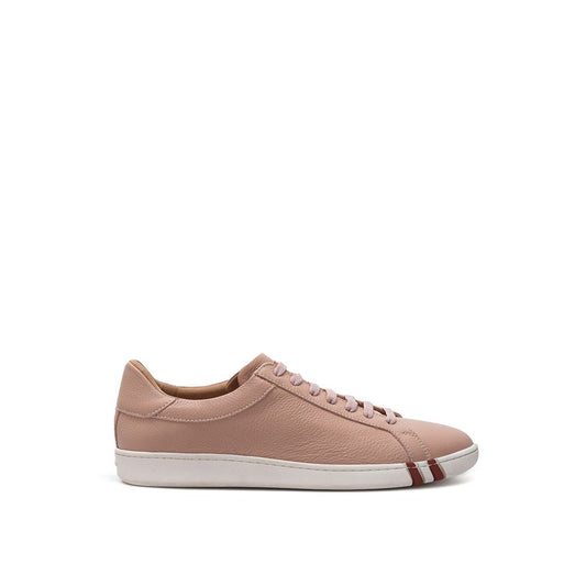 Roze leren sneaker