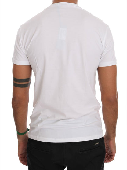 Elegant wit katoenen T-shirt met ronde hals