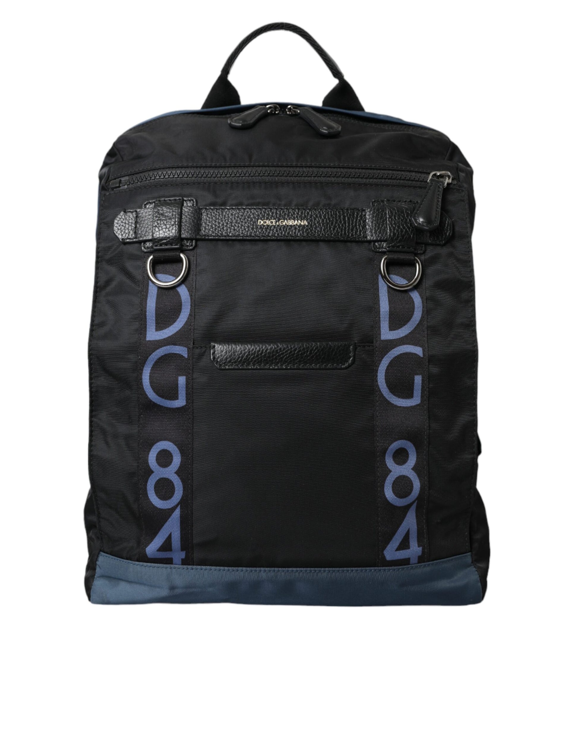 Zwarte Nylon DG Logo School Rugzak Heren Tas