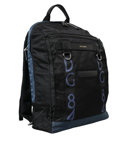 Zwarte Nylon DG Logo School Rugzak Heren Tas