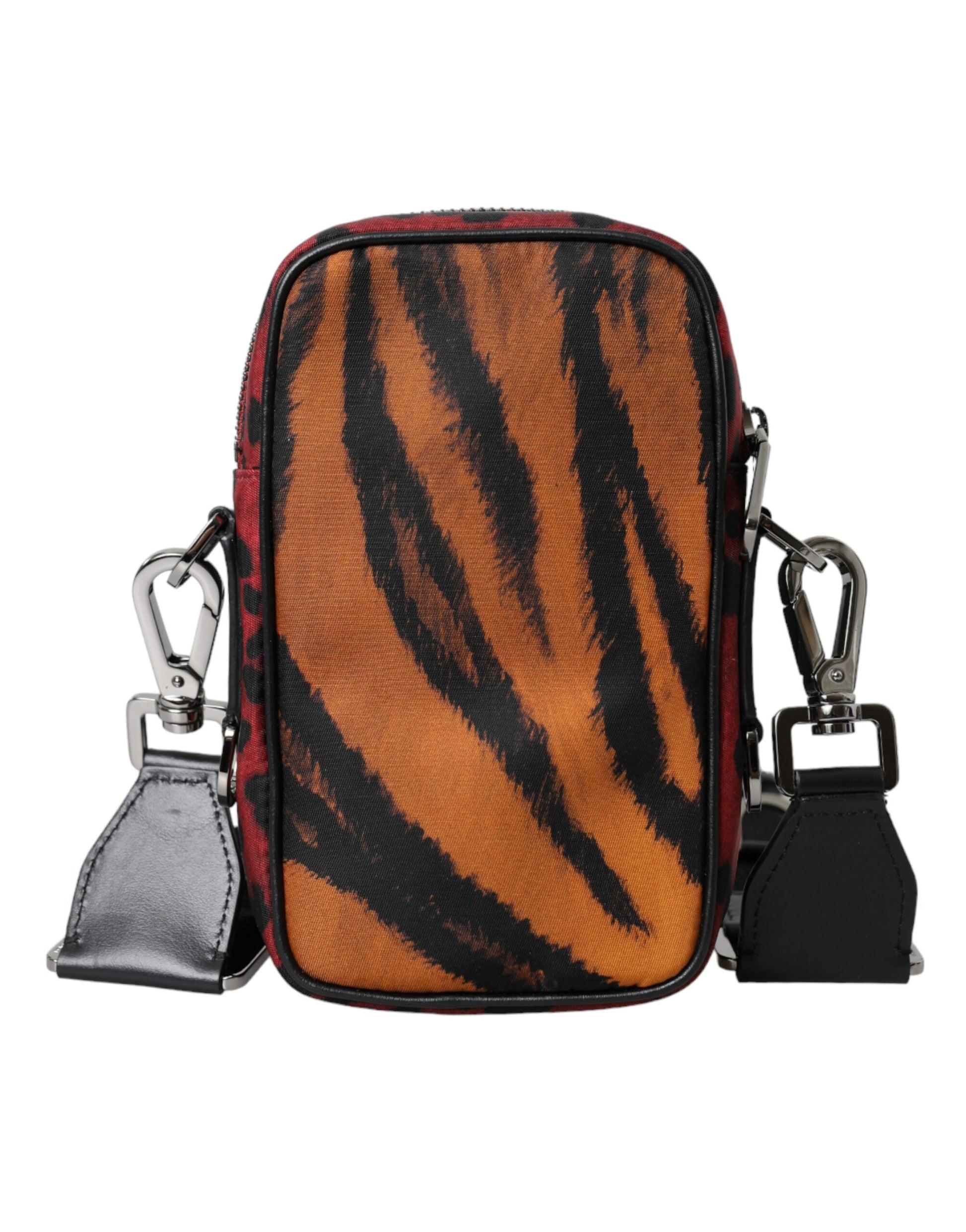 Multicolor tijgerprint nylon logo crossbodytas