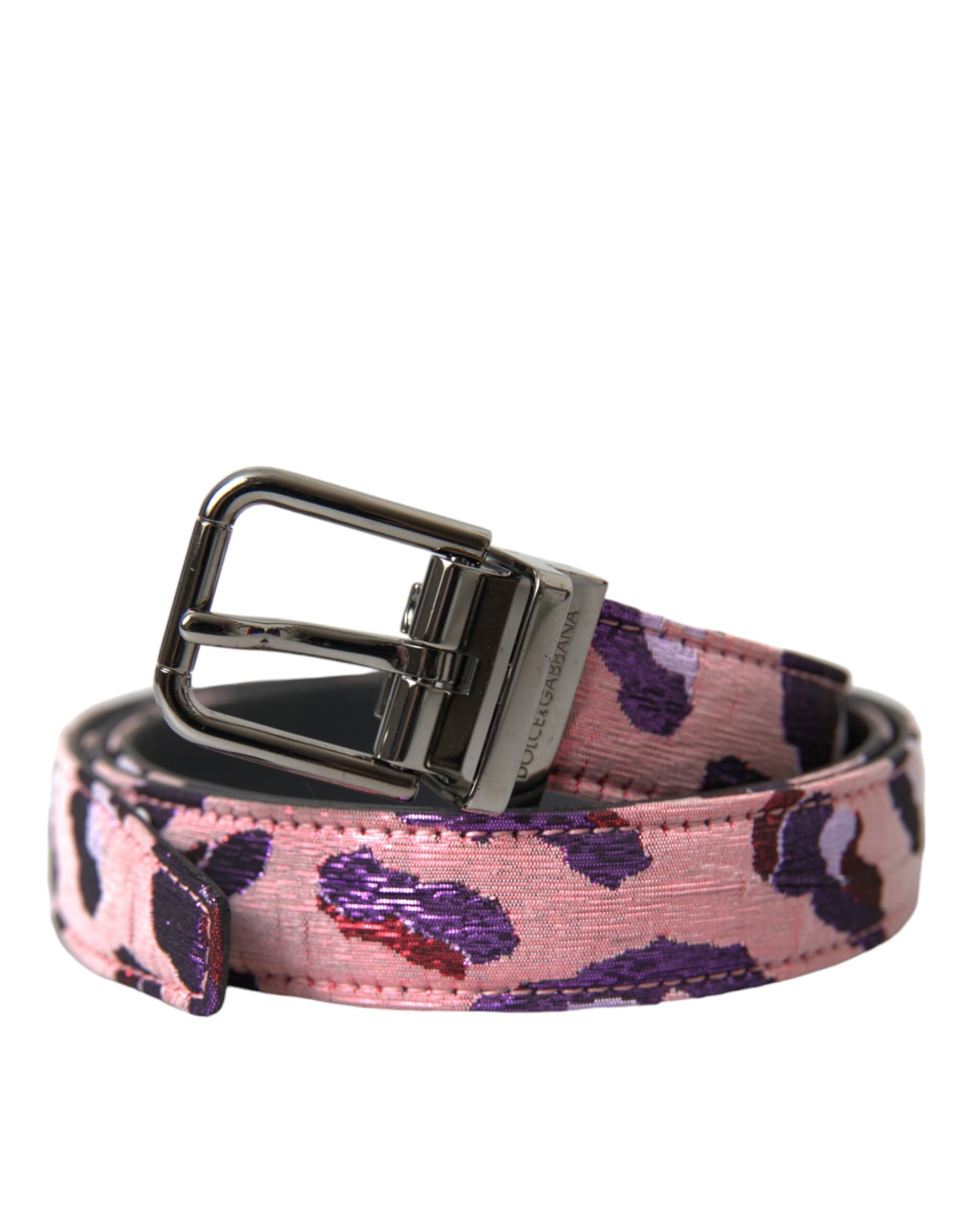 Multicolor Jacquard leren metalen gesp riem