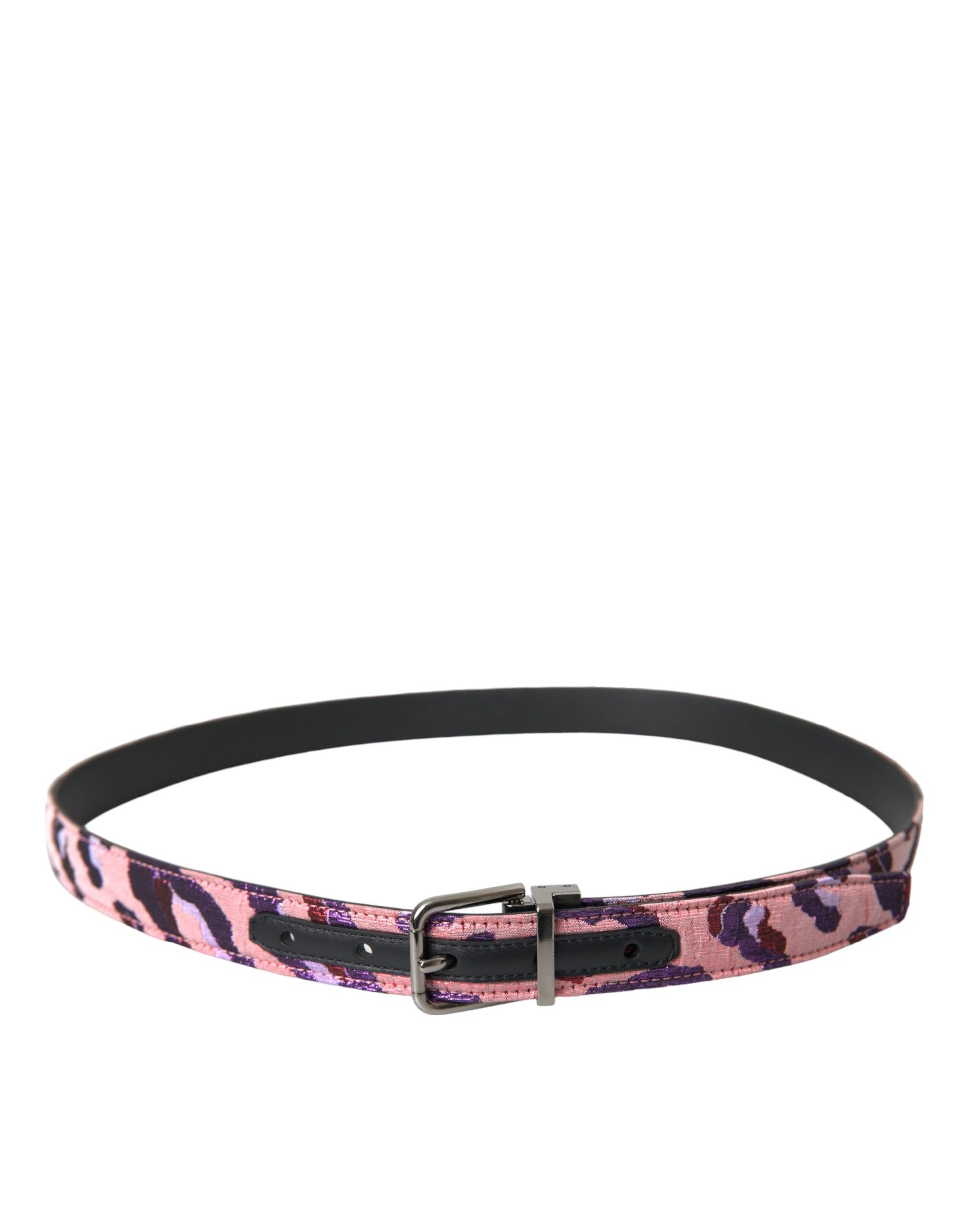 Multicolor Jacquard leren metalen gesp riem