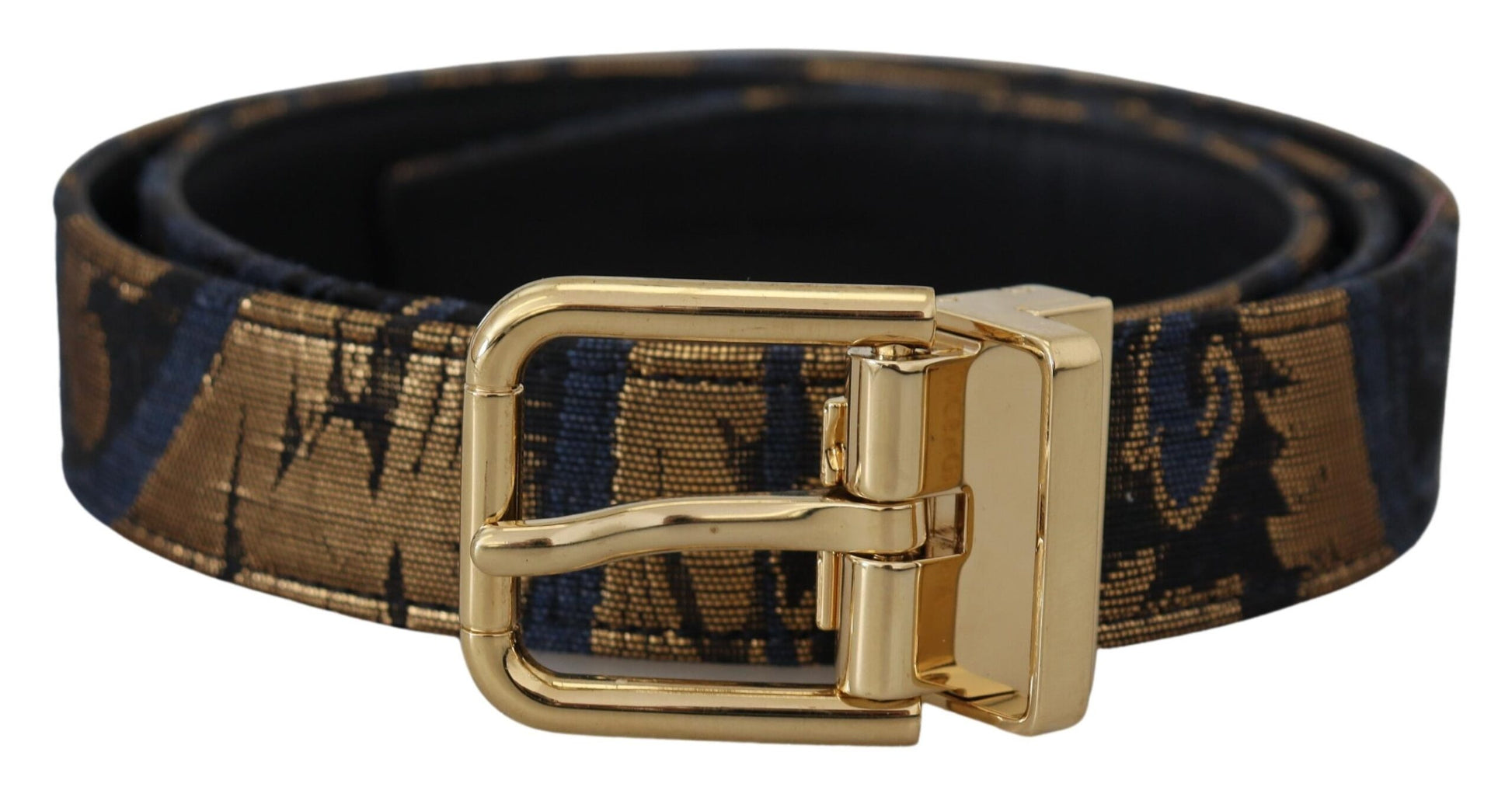 Multicolor Jacquard leren logo gesp riem