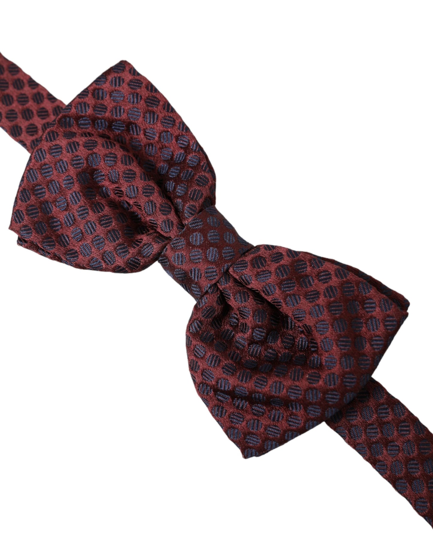 Maroon Polka Dots Silk Adjustable Neck Bow Tie