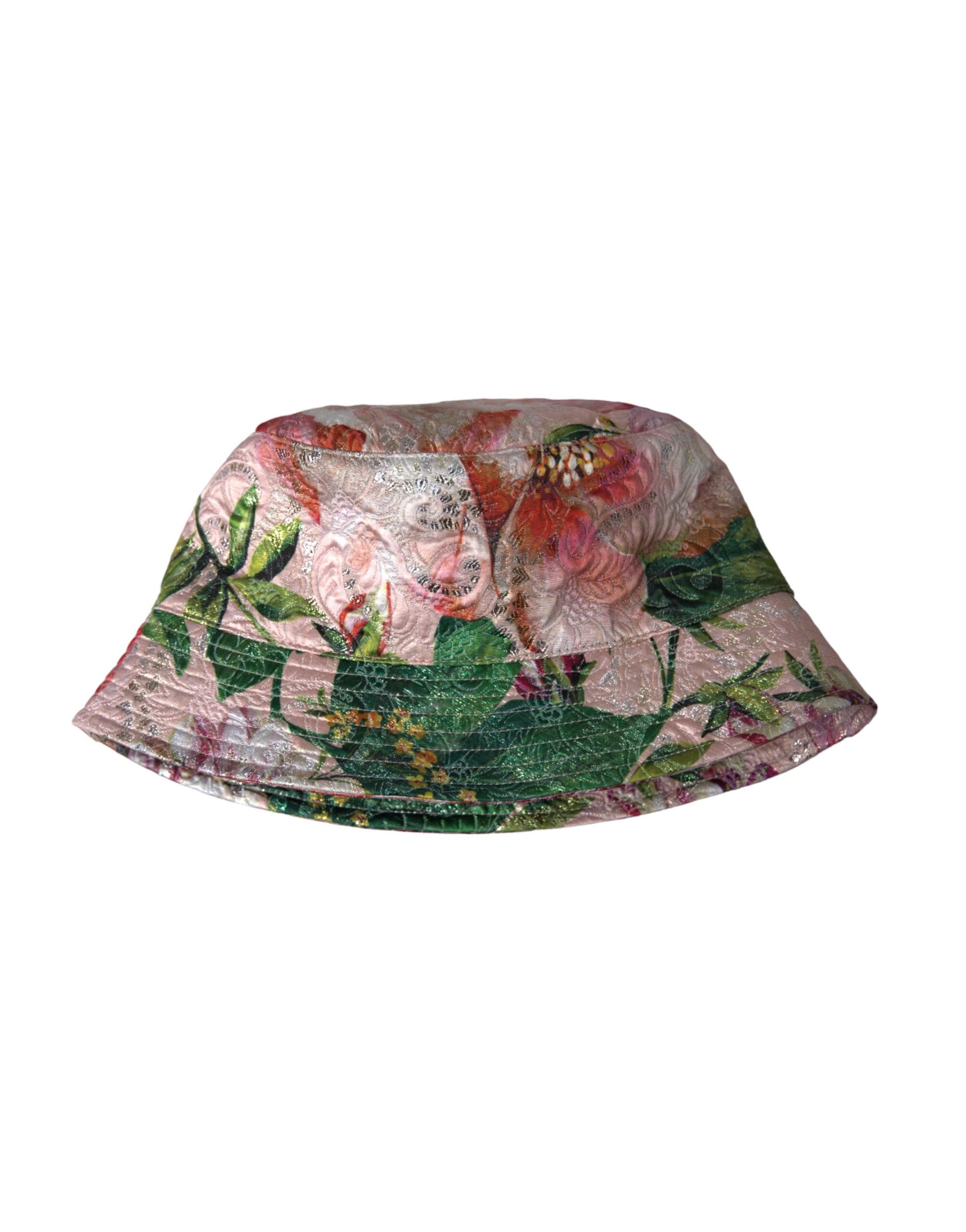 Multicolor Floral Jacquard Bucket Hat Men