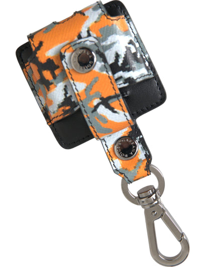 Multicolor Camouflage Print Leren Metalen Airpods Case