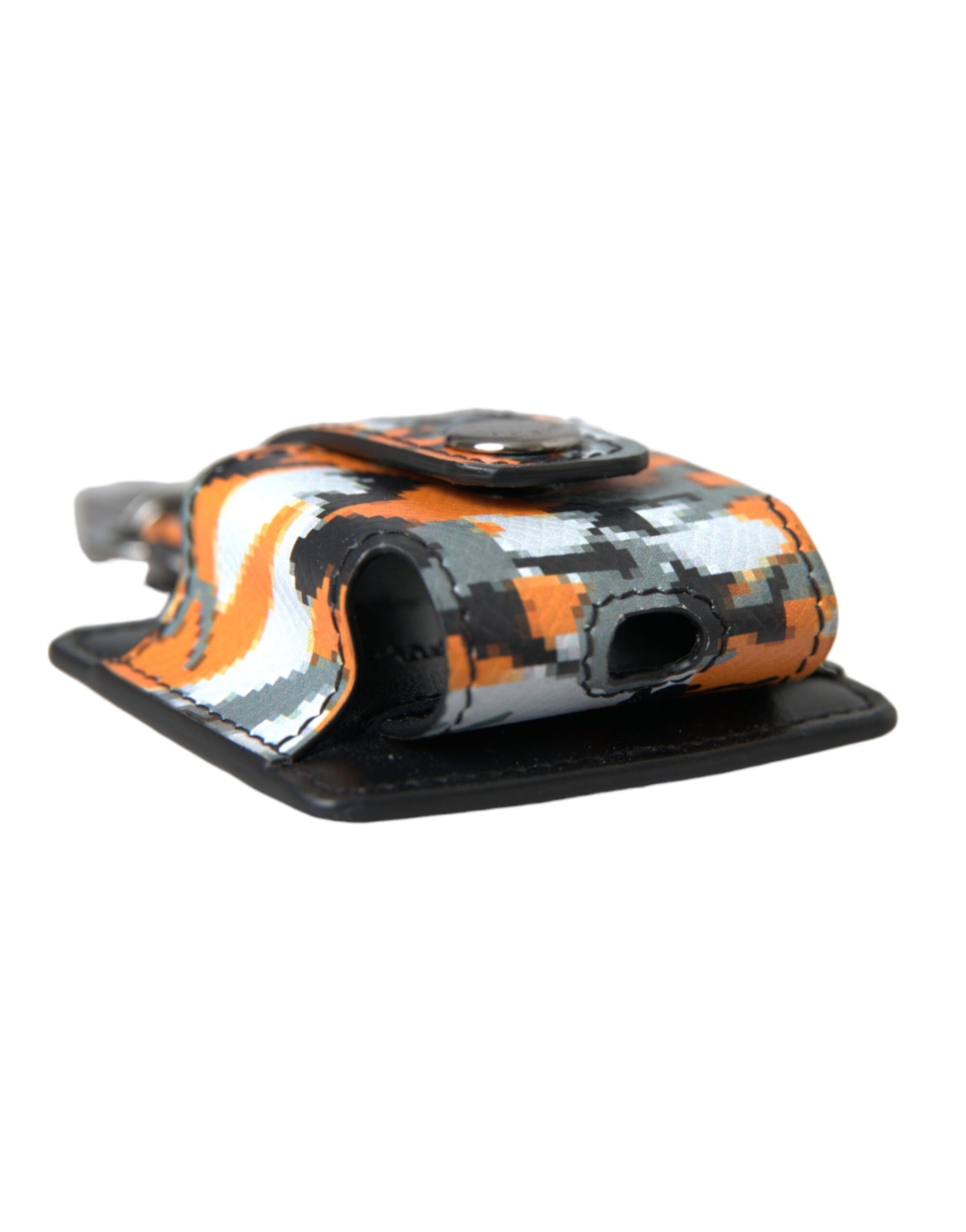 Multicolor Camouflage Print Leren Logo Metalen Airpods Case