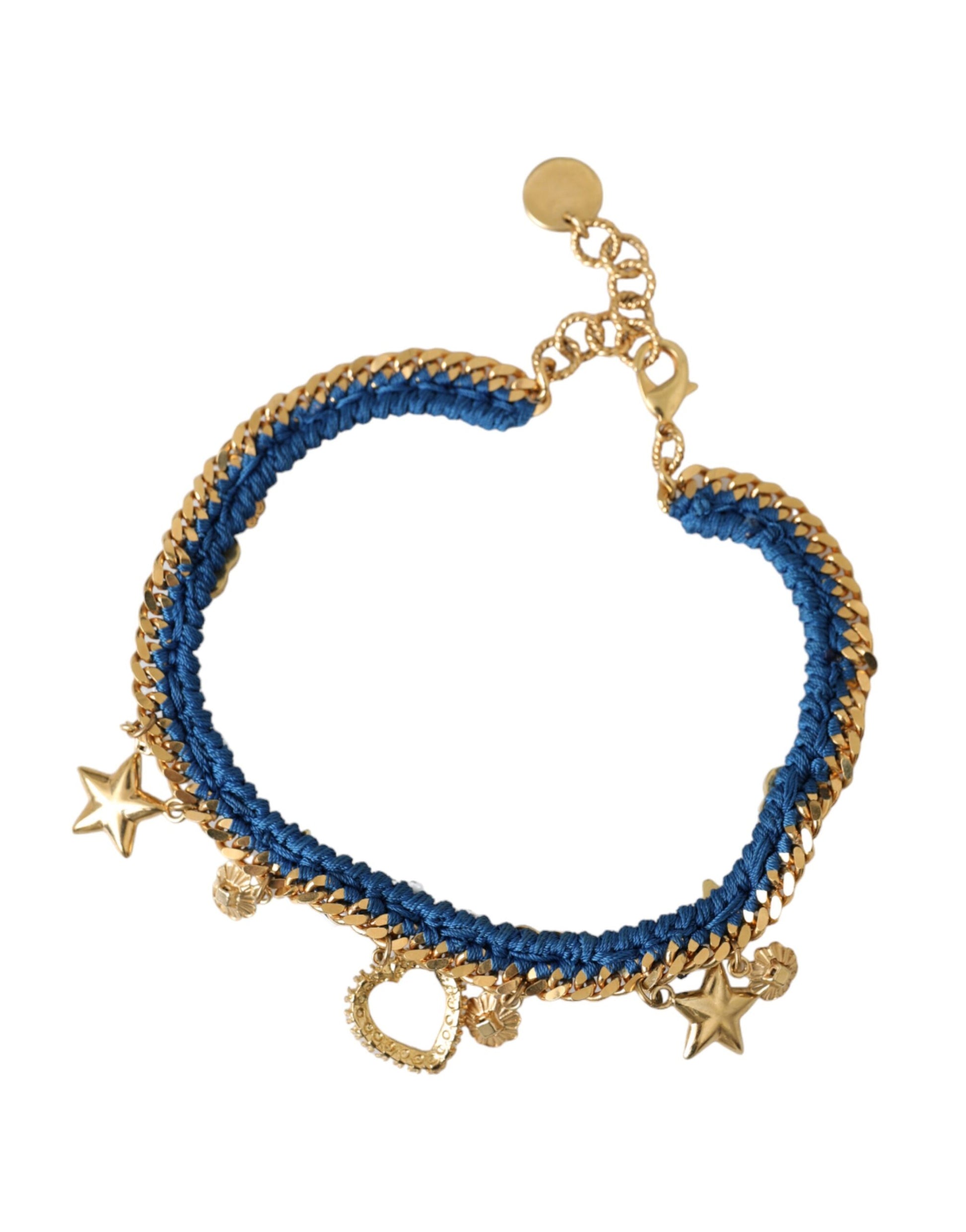 Armband van goudkleurig messing met ketting Iam The Star